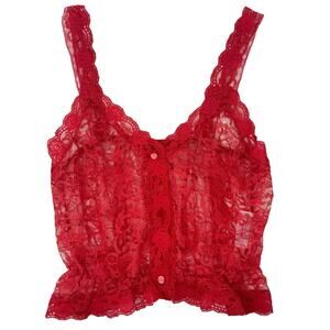 Vintage 90s Evelyn Lind Etoile Red Lace Lingerie Set NWT Large